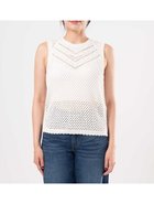 【リーバイス/Levis】のADRIENNE クロシェット タンクトップ 大人の最旬トレンドファッション＆コーディネート founy(ファウニー) ファッション Fashion レディースファッション Fashion for Women クロシェ Crochet, Knitted Lace スリーブ Sleeve, Long Sleeve / Short Sleeve タンク Tank Top, Sleeveless Top デニム Denim, Jeans Material ハイネック High Neck, Mock Neck thumbnail Whites|ID: prp329100004981560 ipo3291000000037323146