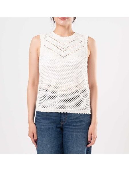 【リーバイス/Levis】のADRIENNE クロシェット タンクトップ インテリア・キッズ・メンズ・レディースファッション・服の通販 founy(ファウニー) 　ファッション　Fashion　レディースファッション　Fashion for Women　クロシェ　Crochet, Knitted Lace　スリーブ　Sleeve, Long Sleeve / Short Sleeve　タンク　Tank Top, Sleeveless Top　デニム　Denim, Jeans Material　ハイネック　High Neck, Mock Neck　Whites|ID: prp329100004981560 ipo3291000000037323146