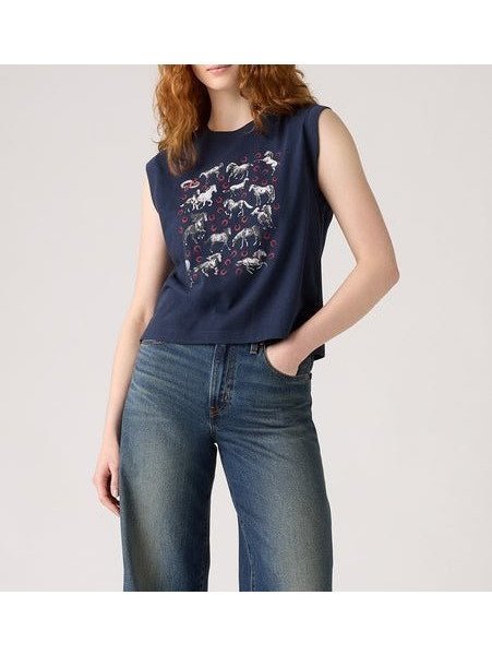 【リーバイス/Levis】のBOXY タンクトップ インテリア・キッズ・メンズ・レディースファッション・服の通販 founy(ファウニー) 　ファッション　Fashion　レディースファッション　Fashion for Women　タンク　Tank Top, Sleeveless Top　デニム　Denim, Jeans Material　フィット　Fit, Slim Fit　ボックス　Boxy, Box Shape　ルーズ　Loose, Oversized　Blues|ID: prp329100004981564 ipo3291000000037323154