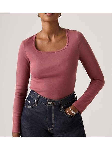 【リーバイス/Levis】のエッセンシャル スクエアネック ロングスリーブ Tシャツ 大人の最旬トレンドファッション＆コーディネート founy(ファウニー) 　ファッション　Fashion　レディースファッション　Fashion for Women　トップス・カットソー　Cut & Sew Tops　シャツ・ブラウス・オフィスカジュアル　Elegant Blouses & Button-Ups　ロングTシャツ・Tシャツ　Longline T-Shirts & Tees　スクエア　Square, Square Shape　スリーブ　Sleeve, Long Sleeve / Short Sleeve　デコルテ　Décolleté, Neckline　フィット　Fit, Slim Fit　ロング　Long, Long-Length　 other-1|ID: prp329100004981569 ipo3291000000037323163