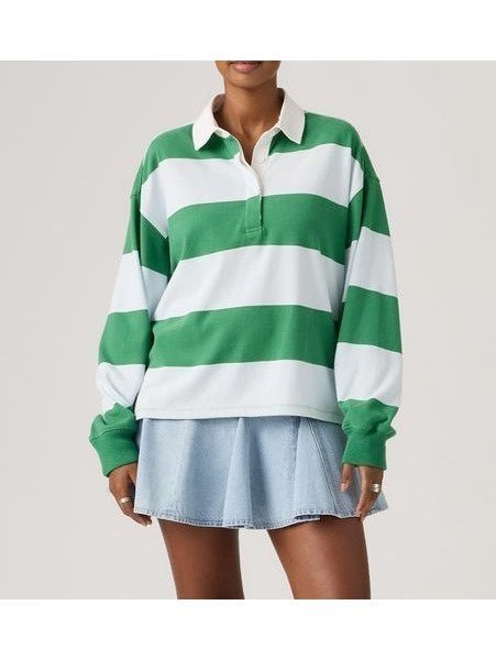 【リーバイス/Levis】のラグビーシャツ 大人の最旬トレンドファッション＆コーディネート founy(ファウニー) 　ファッション　Fashion　レディースファッション　Fashion for Women　トップス・カットソー　Cut & Sew Tops　シャツ・ブラウス・オフィスカジュアル　Elegant Blouses & Button-Ups　クラシック　Classic, Timeless Style　ストライプ　Stripe, Striped Pattern　フィット　Fit, Slim Fit　 other-1|ID: prp329100004981572 ipo3291000000037323169