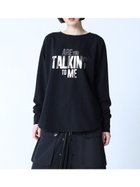 【ラシュッド/LASUD】のメタリックロゴロングTEE 大人の最旬トレンドファッション＆コーディネート founy(ファウニー) ファッション Fashion レディースファッション Fashion for Women インナー Innerwear ロング Long, Long-Length thumbnail ブラック|ID: prp329100004981582 ipo3291000000037323192