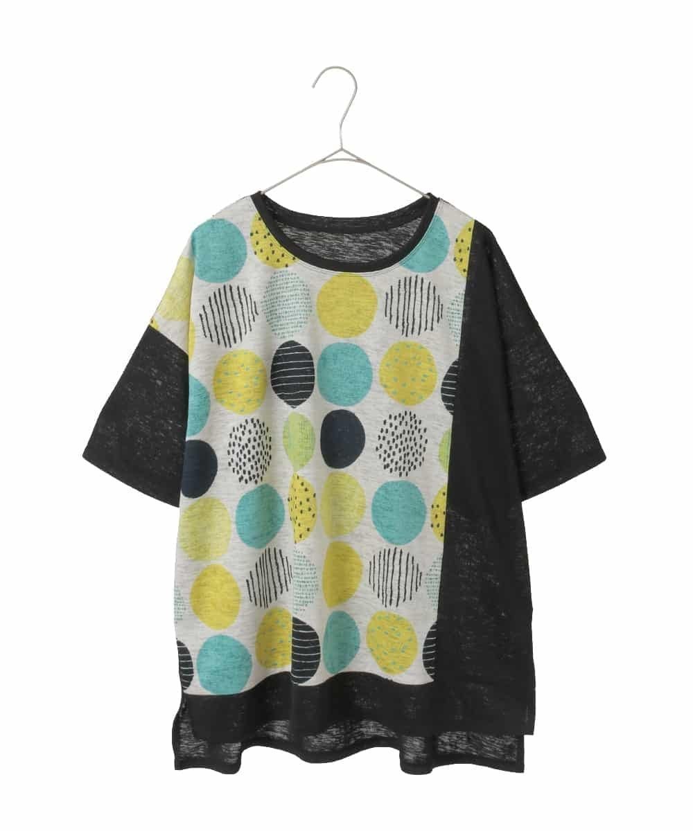 【ヒロコビス ブランデ/HIROKO BIS GRANDE】のカラフルパターンドットTシャツ インテリア・キッズ・メンズ・レディースファッション・服の通販 founy(ファウニー) 　ファッション　Fashion　レディースファッション　Fashion for Women　トップス・カットソー　Cut & Sew Tops　シャツ・ブラウス・オフィスカジュアル　Elegant Blouses & Button-Ups　ロングTシャツ・Tシャツ　Longline T-Shirts & Tees　おすすめ　Recommended / Our Picks　アクセサリー　Fashion Accessories　カラフル　Colorful Design　ドット　Polka Dot, Dot Pattern　夏　Summer　無地　Plain, Solid Color　アイボリー|ID: prp329100004981590 ipo3291000000037323223