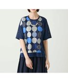 【ヒロコビス/HIROKO BIS】のカラフルパターンドットTシャツ ネイビー|ID: prp329100004981594 ipo3291000000037323233