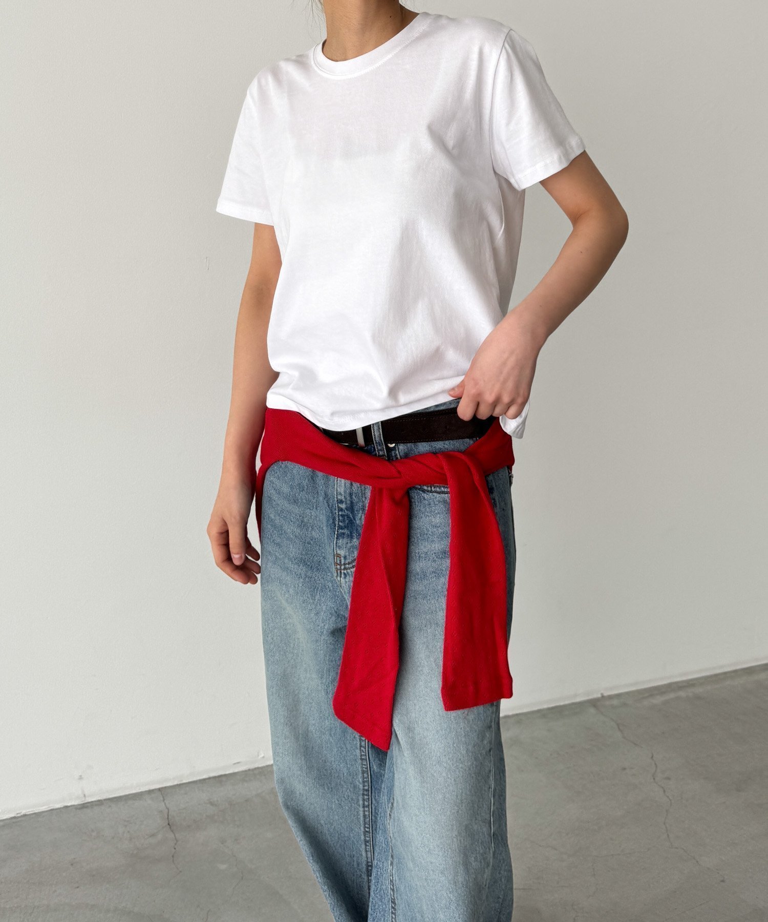 【キャナルジーン/CANAL JEAN】のSLEEK BASIC Tシャツ インテリア・キッズ・メンズ・レディースファッション・服の通販 founy(ファウニー) 　ファッション　Fashion　レディースファッション　Fashion for Women　トップス・カットソー　Cut & Sew Tops　シャツ・ブラウス・オフィスカジュアル　Elegant Blouses & Button-Ups　ロングTシャツ・Tシャツ　Longline T-Shirts & Tees　おすすめ　Recommended / Our Picks　インナー　Innerwear　カーディガン　Cardigan, Knitwear　シンプル　Simple, Minimal　ジャケット　Jacket, Outerwear　スラックス　Slacks, Dress Pants　タイトスカート　Pencil Skirt, Tight Skirt　デニム　Denim, Jeans Material　ベーシック　Basic, Essential　アイボリー|ID: prp329100004981602 ipo3291000000037323263