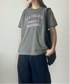 【エルビーシー/LBC】の製品染めプリントTシャツ 大人の最旬トレンドファッション＆コーディネート founy(ファウニー) ファッション Fashion レディースファッション Fashion for Women トップス・カットソー Cut & Sew Tops シャツ・ブラウス・オフィスカジュアル Elegant Blouses & Button-Ups ロングTシャツ・Tシャツ Longline T-Shirts & Tees スリーブ Sleeve, Long Sleeve / Short Sleeve プリント Print, Printed Pattern thumbnail チャコール|ID: prp329100004981608 ipo3291000000037323295