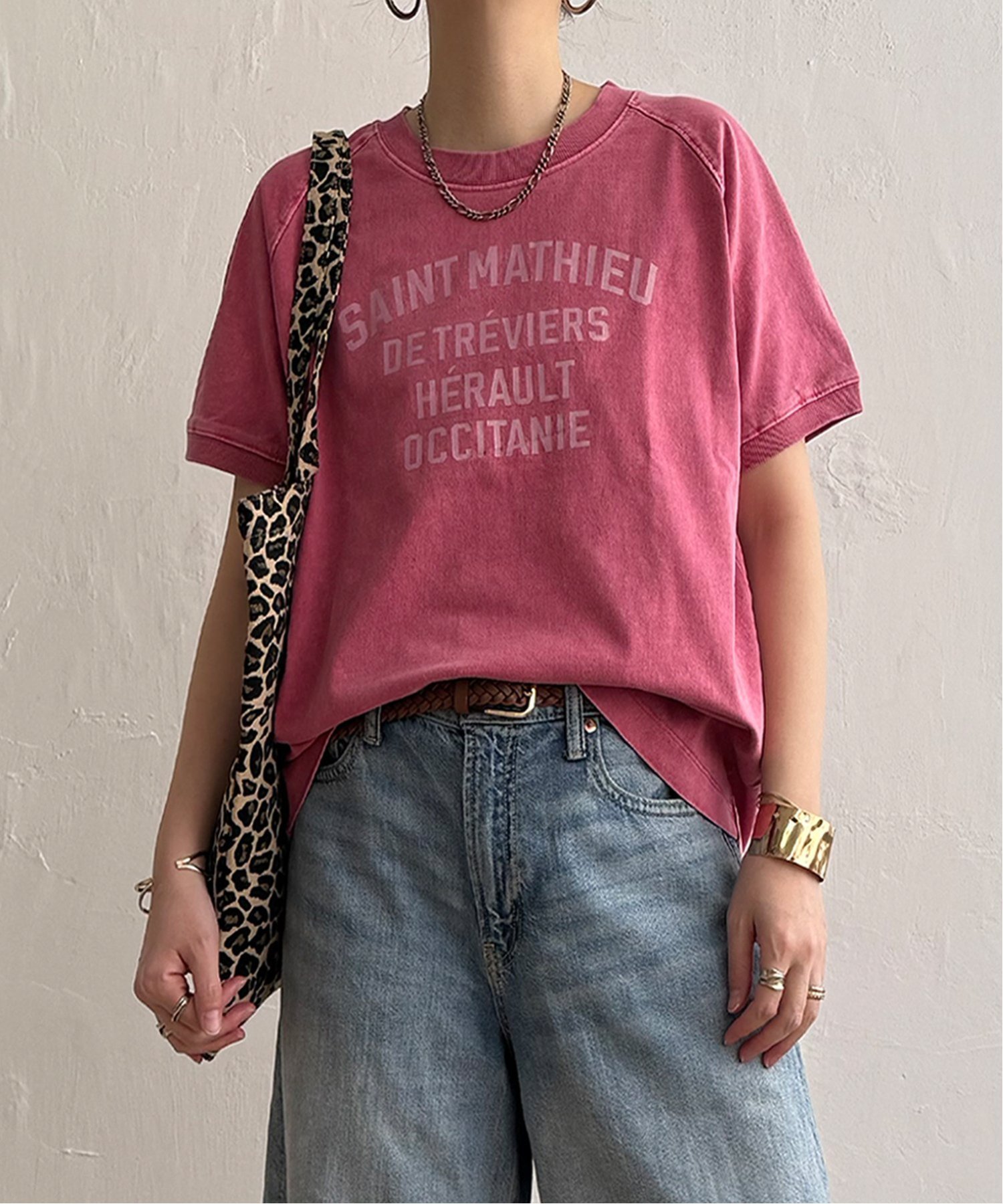 【エルビーシー/LBC】の製品染めプリントTシャツ インテリア・キッズ・メンズ・レディースファッション・服の通販 founy(ファウニー) 　ファッション　Fashion　レディースファッション　Fashion for Women　トップス・カットソー　Cut & Sew Tops　シャツ・ブラウス・オフィスカジュアル　Elegant Blouses & Button-Ups　ロングTシャツ・Tシャツ　Longline T-Shirts & Tees　スリーブ　Sleeve, Long Sleeve / Short Sleeve　プリント　Print, Printed Pattern　レッド|ID: prp329100004981608 ipo3291000000037323296