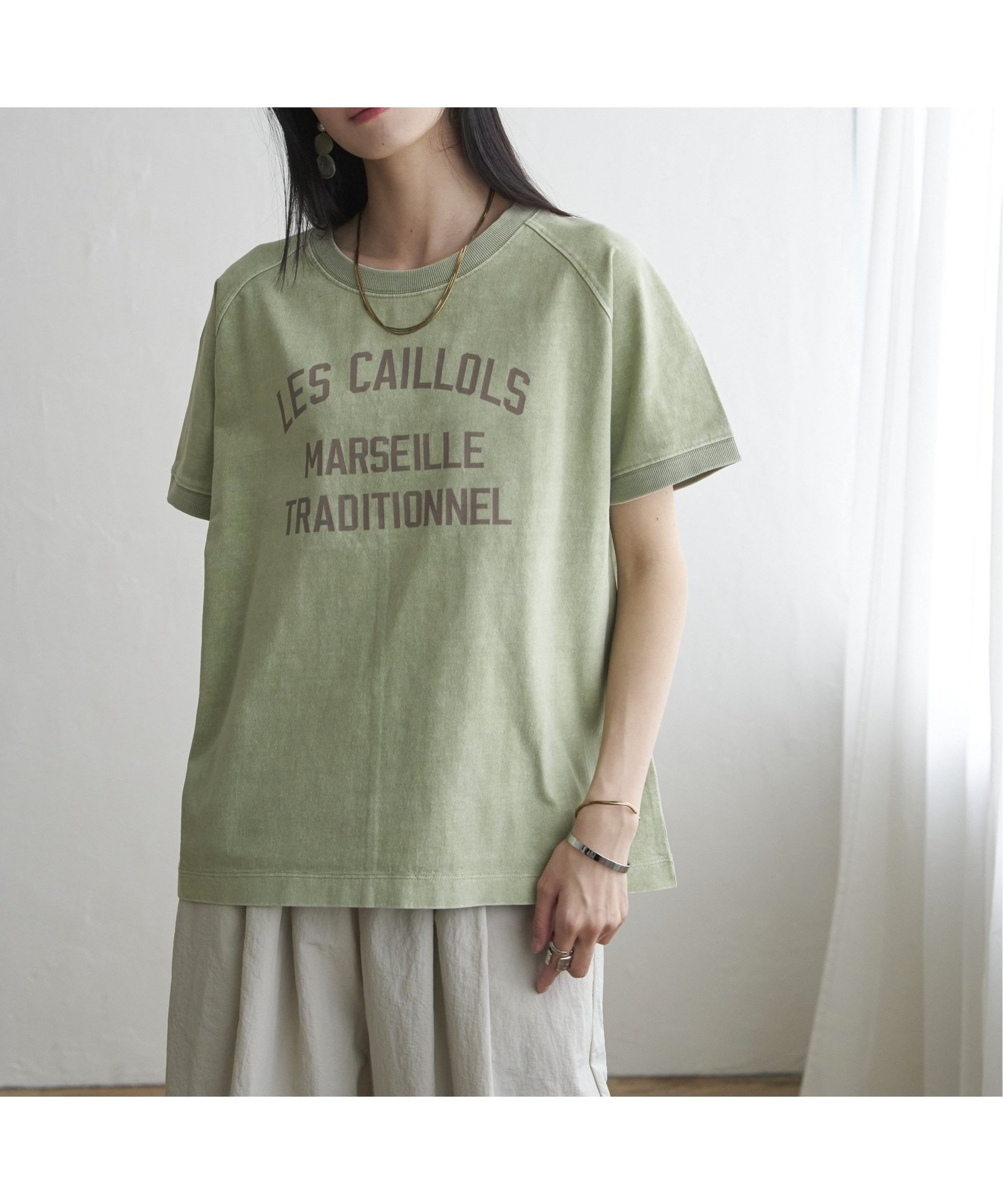 【エルビーシー/LBC】の製品染めプリントTシャツ インテリア・キッズ・メンズ・レディースファッション・服の通販 founy(ファウニー) 　ファッション　Fashion　レディースファッション　Fashion for Women　トップス・カットソー　Cut & Sew Tops　シャツ・ブラウス・オフィスカジュアル　Elegant Blouses & Button-Ups　ロングTシャツ・Tシャツ　Longline T-Shirts & Tees　スリーブ　Sleeve, Long Sleeve / Short Sleeve　プリント　Print, Printed Pattern　ライトグリーン|ID: prp329100004981608 ipo3291000000037323297