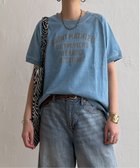 【エルビーシー/LBC】の製品染めプリントTシャツ 大人の最旬トレンドファッション＆コーディネート founy(ファウニー) ファッション Fashion レディースファッション Fashion for Women トップス・カットソー Cut & Sew Tops シャツ・ブラウス・オフィスカジュアル Elegant Blouses & Button-Ups ロングTシャツ・Tシャツ Longline T-Shirts & Tees スリーブ Sleeve, Long Sleeve / Short Sleeve プリント Print, Printed Pattern thumbnail ライトブルー|ID: prp329100004981608 ipo3291000000037323298