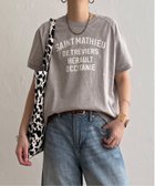 【エルビーシー/LBC】の製品染めプリントTシャツ 大人の最旬トレンドファッション＆コーディネート founy(ファウニー) ファッション Fashion レディースファッション Fashion for Women トップス・カットソー Cut & Sew Tops シャツ・ブラウス・オフィスカジュアル Elegant Blouses & Button-Ups ロングTシャツ・Tシャツ Longline T-Shirts & Tees スリーブ Sleeve, Long Sleeve / Short Sleeve プリント Print, Printed Pattern thumbnail ベージュ|ID: prp329100004981608 ipo3291000000037323300