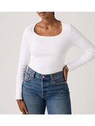 【リーバイス/Levis】のエッセンシャル スクエアネック ロングスリーブ Tシャツ 大人の最旬トレンドファッション＆コーディネート founy(ファウニー) ファッション Fashion レディースファッション Fashion for Women トップス・カットソー Cut & Sew Tops シャツ・ブラウス・オフィスカジュアル Elegant Blouses & Button-Ups ロングTシャツ・Tシャツ Longline T-Shirts & Tees スクエア Square, Square Shape スリーブ Sleeve, Long Sleeve / Short Sleeve デコルテ Décolleté, Neckline フィット Fit, Slim Fit ロング Long, Long-Length thumbnail Whites|ID: prp329100004981609 ipo3291000000037323303