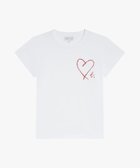【アニエスベー ファム/agnes b. FEMME】のb. ロゴ ハート プリント コットン 半袖 Tシャツ Brando 大人の最旬トレンドファッション＆コーディネート founy(ファウニー) ファッション Fashion レディースファッション Fashion for Women トップス・カットソー Cut & Sew Tops シャツ・ブラウス・オフィスカジュアル Elegant Blouses & Button-Ups ロングTシャツ・Tシャツ Longline T-Shirts & Tees プリント Print, Printed Pattern 半袖 Short Sleeve, Half Sleeve thumbnail ホワイト|ID: prp329100004981622 ipo3291000000037323336