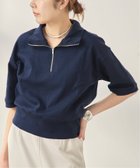 【ジャーナルスタンダード レサージュ/journal standard L'essage】のハーフジップポロシャツ 大人の最旬トレンドファッション＆コーディネート founy(ファウニー) ファッション Fashion レディースファッション Fashion for Women トップス・カットソー Cut & Sew Tops シャツ・ブラウス・オフィスカジュアル Elegant Blouses & Button-Ups ポロシャツ・きれいめカジュアル Smart-Casual Polo Tops 2026年 2026 2026春夏・S/S Spring/Summer 2026 SS26 ジップ Zip, Zipper ジャケット Jacket, Outerwear バランス Balance, Style Balance ポロシャツ Polo Shirt, Collared Tee 半袖 Short Sleeve, Half Sleeve thumbnail ネイビー|ID: prp329100004981628 ipo3291000000037323377
