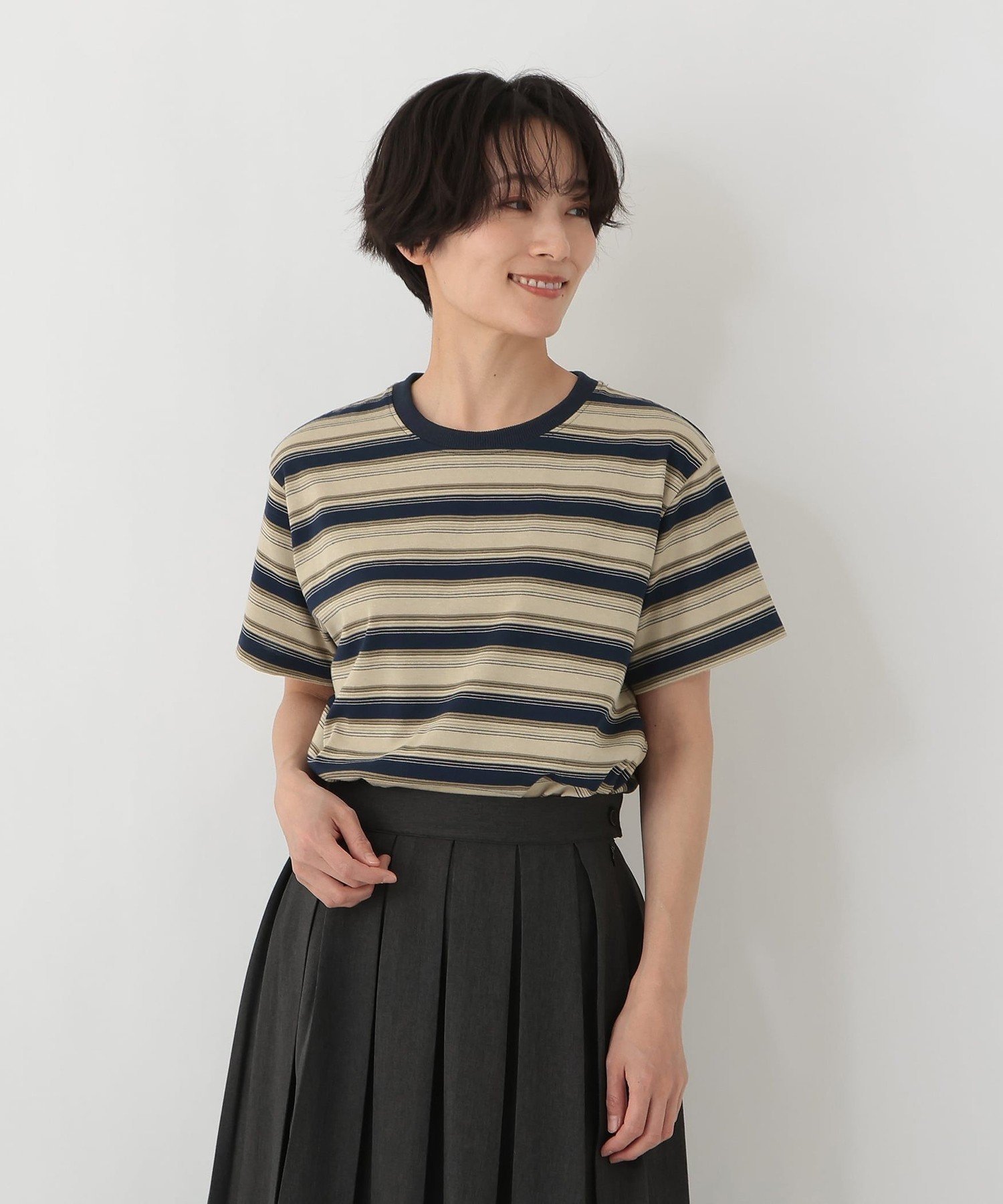 【アフタヌーンティー リビング/Afternoon Tea LIVING】のマルチボーダープルオーバー インテリア・キッズ・メンズ・レディースファッション・服の通販 founy(ファウニー) 　ファッション　Fashion　レディースファッション　Fashion for Women　トップス・カットソー　Cut & Sew Tops　カジュアルプルオーバー・ニットトップス　Pullovers & Knit Tops / Casual Pullovers　おすすめ　Recommended / Our Picks　コンパクト　Compact, Small Size　トレンド　Trend, Trending Now　ボーダー　Border, Stripe　ベージュ|ID: prp329100004981633 ipo3291000000037323396