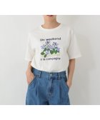【アフタヌーンティー リビング/Afternoon Tea LIVING】のプリントTシャツ/FLOWER 大人の最旬トレンドファッション＆コーディネート founy(ファウニー) ファッション Fashion レディースファッション Fashion for Women トップス・カットソー Cut & Sew Tops シャツ・ブラウス・オフィスカジュアル Elegant Blouses & Button-Ups ロングTシャツ・Tシャツ Longline T-Shirts & Tees インナー Innerwear プリント Print, Printed Pattern ベーシック Basic, Essential thumbnail オフホワイト|ID: prp329100004981634 ipo3291000000037323398