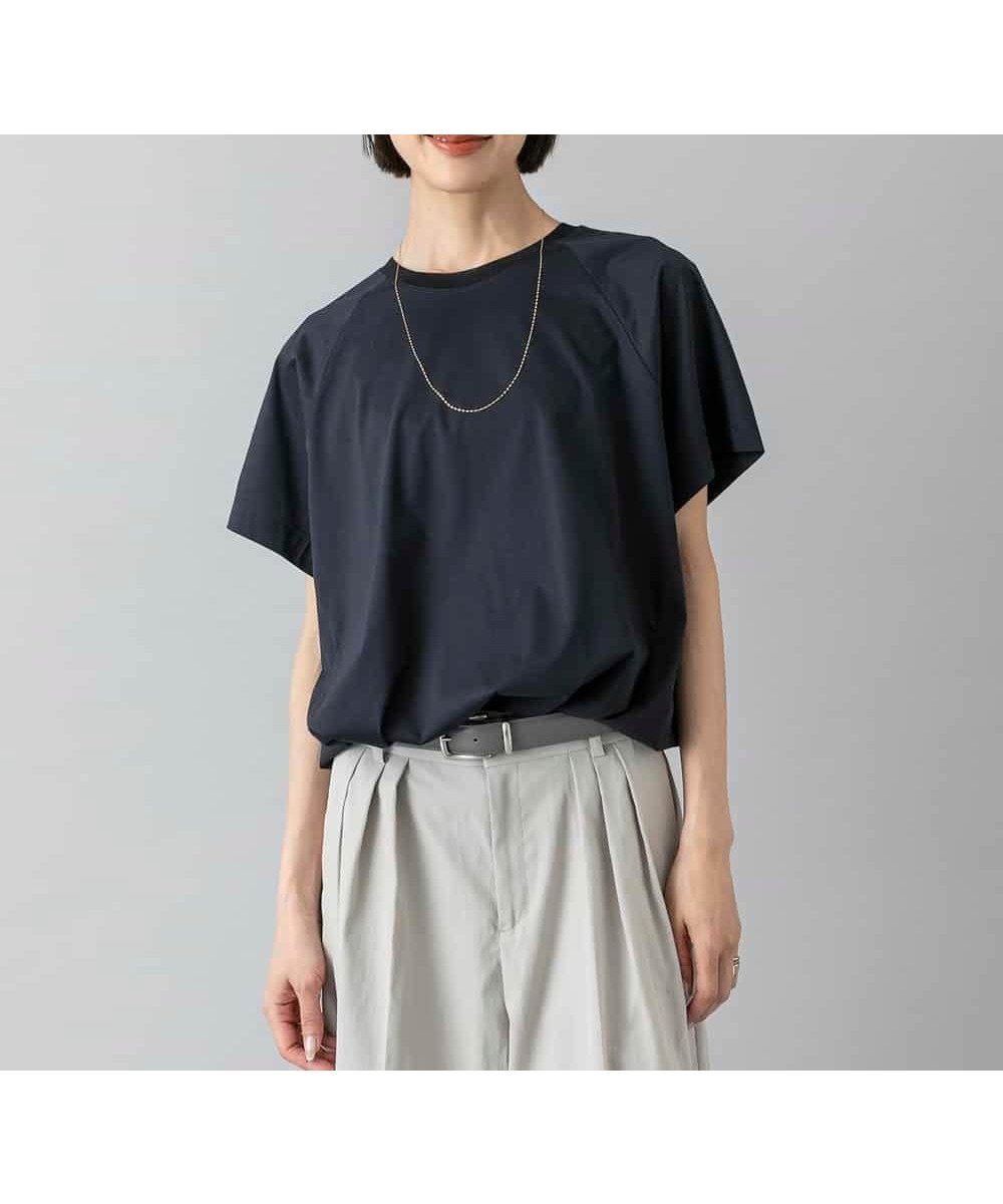 【ミッシェルクラン/MICHEL KLEIN】の裾ドロストバルーンカットソー インテリア・キッズ・メンズ・レディースファッション・服の通販 founy(ファウニー) 　ファッション　Fashion　レディースファッション　Fashion for Women　トップス・カットソー　Cut & Sew Tops　カットソー・ベーシックTシャツ　Cut-and-Sewn Tops / Stretch Tees & Basics　春　Spring　洗える　Machine Washable　秋　Autumn　カットソー　Cut and Sewn Top　シンプル　Simple, Minimal　スタイリッシュ　Stylish, Fashionable　ストレッチ　Stretch, Stretchy Fabric　スピンドル　Spindle, Drawcord　スリーブ　Sleeve, Long Sleeve / Short Sleeve　ダウン　Down, Puffer　トレンド　Trend, Trending Now　バランス　Balance, Style Balance　フォルム　Silhouette, Form　フレンチ　French, French Style　ベーシック　Basic, Essential　ボトム　Bottoms, Lower Wear　ワイド　Wide, Wide Fit　冬　Winter / This Winter　再入荷　Restock / Back in Stock　夏　Summer　エレガント 上品　Elegant　ネイビー|ID: prp329100004981635 ipo3291000000037323402