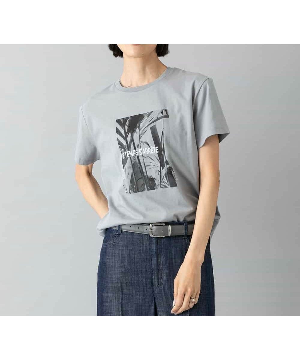 【ミッシェルクラン/MICHEL KLEIN】のフォトTシャツ インテリア・キッズ・メンズ・レディースファッション・服の通販 founy(ファウニー) 　ファッション　Fashion　レディースファッション　Fashion for Women　トップス・カットソー　Cut & Sew Tops　シャツ・ブラウス・オフィスカジュアル　Elegant Blouses & Button-Ups　ロングTシャツ・Tシャツ　Longline T-Shirts & Tees　インナー　Innerwear　春　Spring　洗える　Machine Washable　秋　Autumn　グラフィック　Graphic, Graphic Design　サングラス　Sunglasses, Shades　シンプル　Simple, Minimal　スタイリッシュ　Stylish, Fashionable　ダウン　Down, Puffer　デニム　Denim, Jeans Material　トレンド　Trend, Trending Now　バランス　Balance, Style Balance　フレア　Flare, Flared　プリント　Print, Printed Pattern　ベーシック　Basic, Essential　ボトム　Bottoms, Lower Wear　リラックス　Relax, Relaxed Fit　冬　Winter / This Winter　再入荷　Restock / Back in Stock　おすすめ　Recommended / Our Picks　夏　Summer　グレー|ID: prp329100004981638 ipo3291000000037323416
