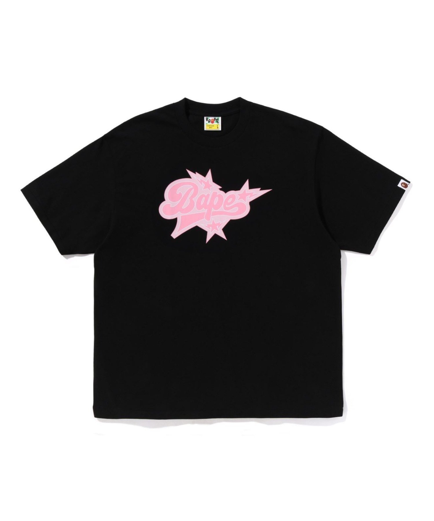 【ア ベイシング エイプ/A BATHING APE】のBAPE STA LOGO RELAXED FIT TEE インテリア・キッズ・メンズ・レディースファッション・服の通販 founy(ファウニー) 　ファッション　Fashion　レディースファッション　Fashion for Women　ショート　Short, Short Length　スリーブ　Sleeve, Long Sleeve / Short Sleeve　フロント　Front, Front Design　プリント　Print, Printed Pattern　BLACK|ID: prp329100004981641 ipo3291000000037323424