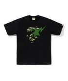 【ア ベイシング エイプ/A BATHING APE】のABC CAMO APE FACE STA TEE 大人の最旬トレンドファッション＆コーディネート founy(ファウニー) ファッション Fashion レディースファッション Fashion for Women インナー Innerwear グラフィック Graphic, Graphic Design ショート Short, Short Length スリーブ Sleeve, Long Sleeve / Short Sleeve プリント Print, Printed Pattern ラバー Rubber, Rubber Sole thumbnail BK×GR|ID: prp329100004981644 ipo3291000000037323439