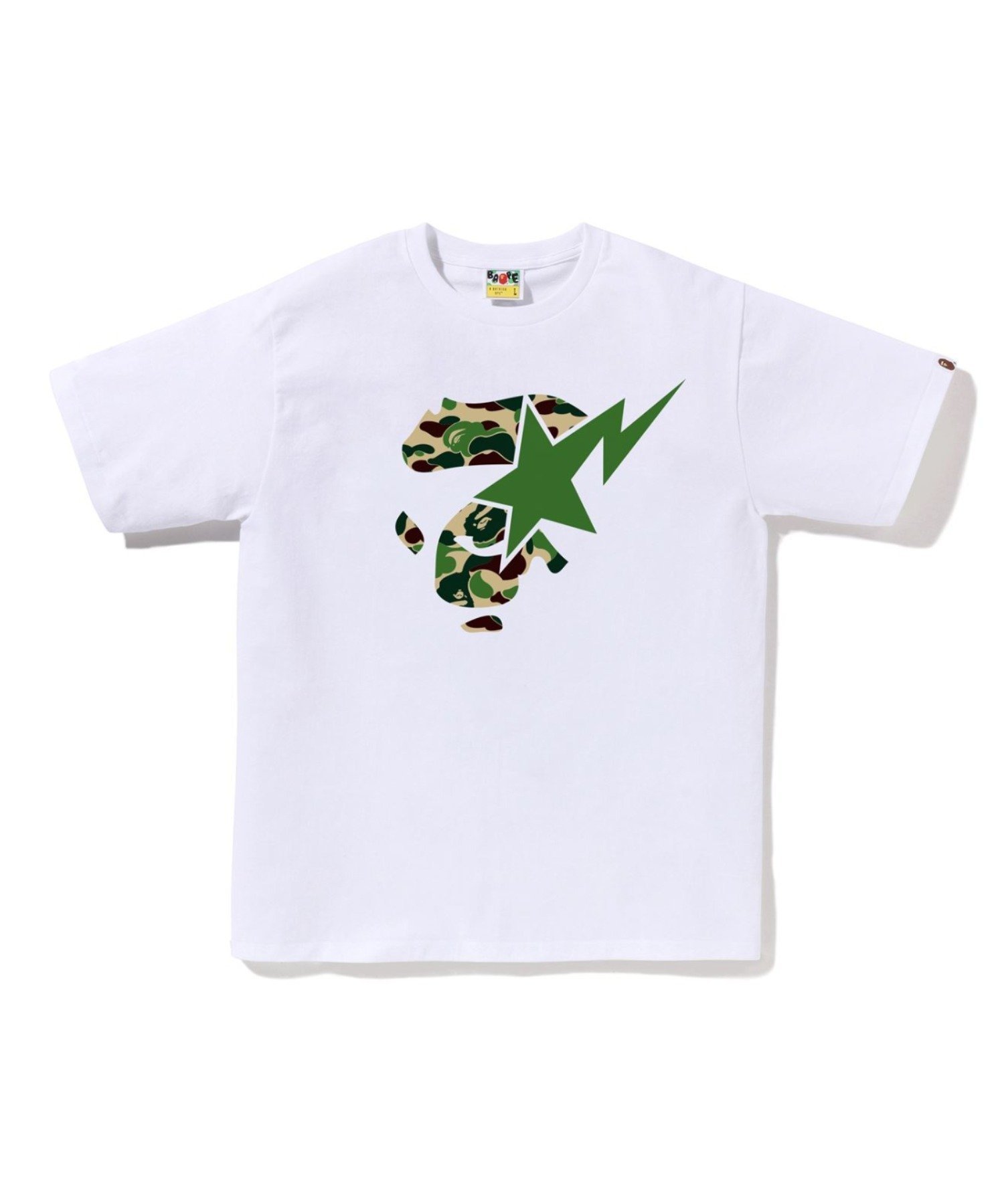 【ア ベイシング エイプ/A BATHING APE】のABC CAMO APE FACE STA TEE インテリア・キッズ・メンズ・レディースファッション・服の通販 founy(ファウニー) 　ファッション　Fashion　レディースファッション　Fashion for Women　インナー　Innerwear　グラフィック　Graphic, Graphic Design　ショート　Short, Short Length　スリーブ　Sleeve, Long Sleeve / Short Sleeve　プリント　Print, Printed Pattern　ラバー　Rubber, Rubber Sole　WH×GR|ID: prp329100004981644 ipo3291000000037323442