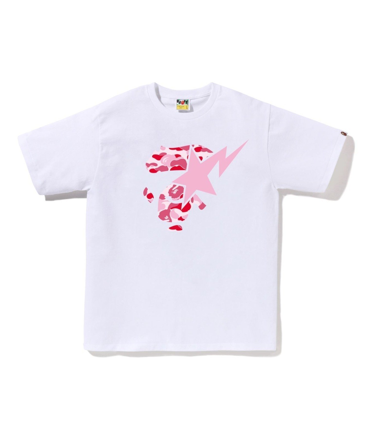 【ア ベイシング エイプ/A BATHING APE】のABC CAMO APE FACE STA TEE インテリア・キッズ・メンズ・レディースファッション・服の通販 founy(ファウニー) 　ファッション　Fashion　レディースファッション　Fashion for Women　インナー　Innerwear　グラフィック　Graphic, Graphic Design　ショート　Short, Short Length　スリーブ　Sleeve, Long Sleeve / Short Sleeve　プリント　Print, Printed Pattern　ラバー　Rubber, Rubber Sole　WH×PK|ID: prp329100004981644 ipo3291000000037323444