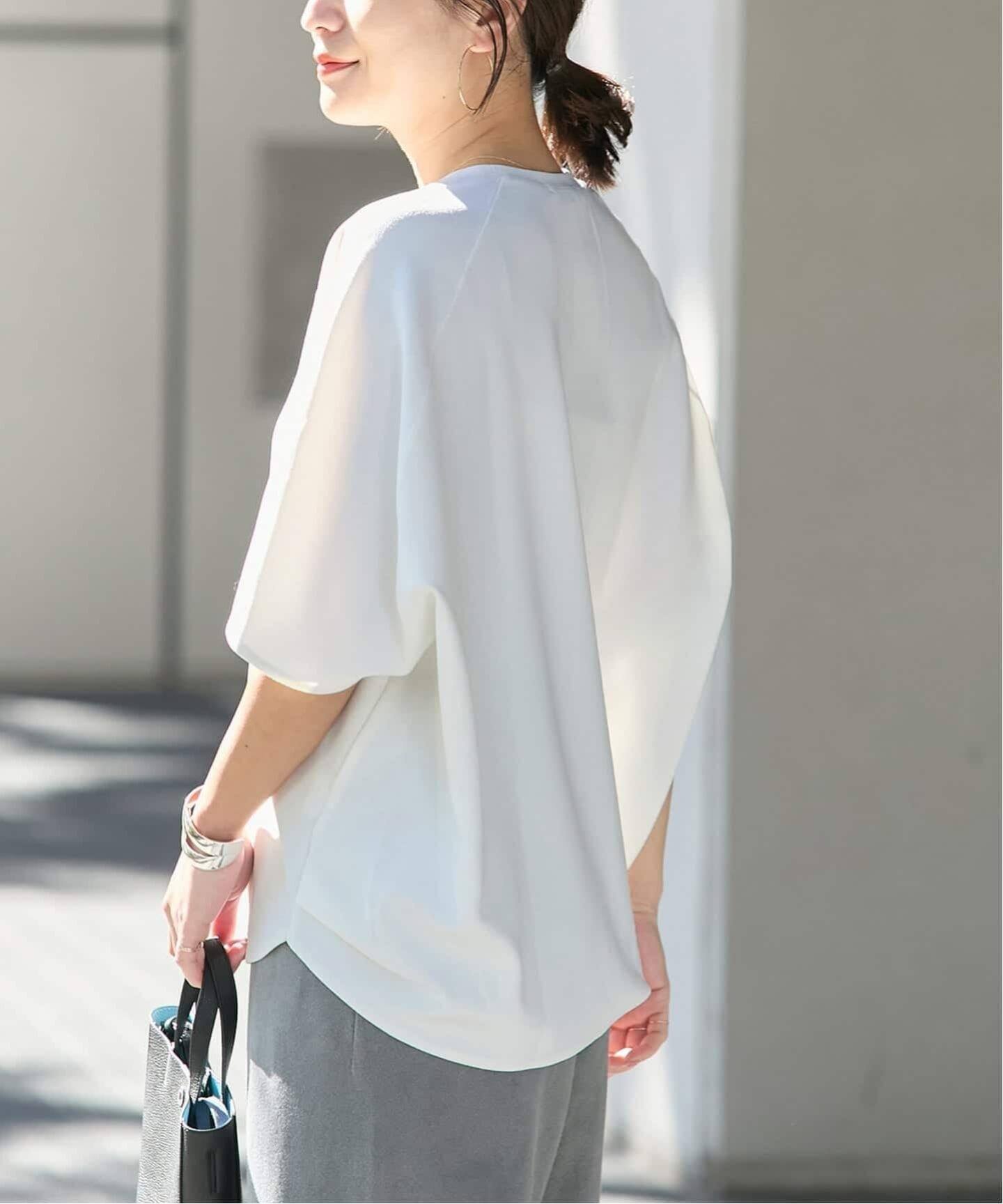 【ジャーナルスタンダード/JOURNAL STANDARD】の《追加2》【接触冷感】クールタッチ ORIGAMI Sleeveプルオーバー インテリア・キッズ・メンズ・レディースファッション・服の通販 founy(ファウニー) 　ファッション　Fashion　レディースファッション　Fashion for Women　トップス・カットソー　Cut & Sew Tops　カジュアルプルオーバー・ニットトップス　Pullovers & Knit Tops / Casual Pullovers　カットソー　Cut and Sewn Top　ホワイト|ID: prp329100004981647 ipo3291000000037323455
