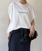 【ドゥドゥ/DouDou】の裾ドロストチュニックロゴTEE 大人の最旬トレンドファッション＆コーディネート founy(ファウニー) ファッション Fashion レディースファッション Fashion for Women トップス・カットソー Cut & Sew Tops スマート Smart, Elegant スリーブ Sleeve, Long Sleeve / Short Sleeve 雑誌 Magazine, Fashion Magazine チュニック Tunic, Long Top ドローストリング Drawstring, Pull Cord バランス Balance, Style Balance フレンチ French, French Style フロント Front, Front Design リラックス Relax, Relaxed Fit S/S・春夏 SS, Spring/Summer, Warm Season 再入荷 Restock / Back in Stock 夏 Summer エレガント 上品 Elegant 2026年 2026 2026春夏・S/S Spring/Summer 2026 SS26 thumbnail オフホワイト|ID: prp329100004981649 ipo3291000000037323462