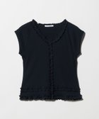 【ビューティ&ユース ユナイテッドアローズ/BEAUTY&YOUTH / UNITED ARROWS】のコットン リブ フリル キャップスリーブ カットソー NAVY|ID: prp329100004981654 ipo3291000000037323485