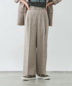 【グローバルワーク/GLOBAL WORK】のお手入れラクラクセットアップ/ワイドパンツ/600997 大人の最旬トレンドファッション＆コーディネート founy(ファウニー) ファッション Fashion レディースファッション Fashion for Women セットアップ Matching Sets レディースパンツ・ボトムス Pants & Trousers / Bottoms アクセサリー Fashion Accessories インナー Innerwear シンプル Simple, Minimal ジャケット Jacket, Outerwear ストレッチ Stretch, Stretchy Fabric ストレート Straight, Straight Cut セットアップ Set-Up, Coordinated Outfit センター Center, Center Line ダブル Double, Double-Breasted 楽ちん Easy Fit, Comfortable ワイド Wide, Wide Fit おすすめ Recommended / Our Picks ビジネス 仕事 通勤 Business / Work / Commuting thumbnail グレージュチェック柄50|ID: prp329100004981655 ipo3291000000037323491