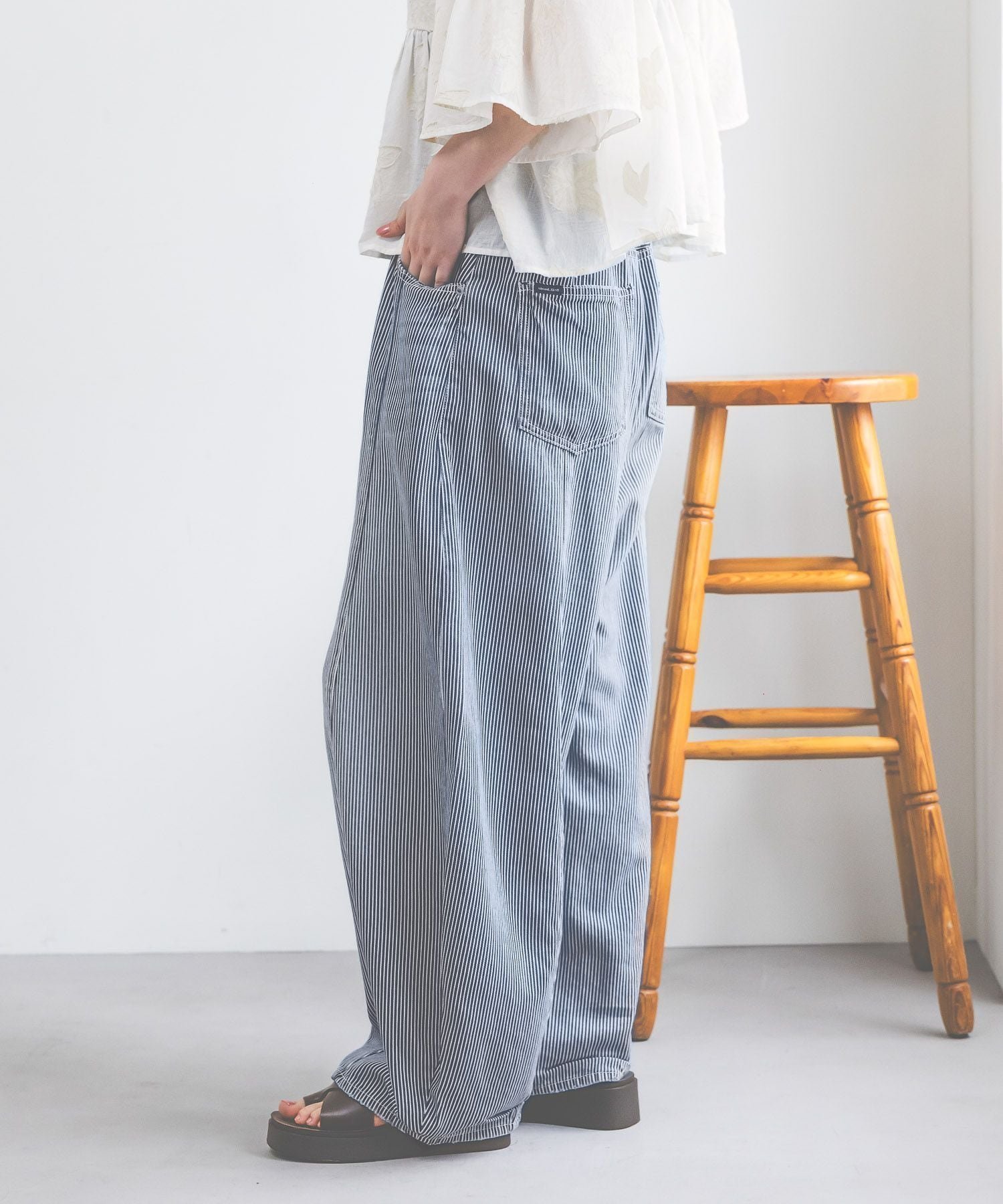 【ニコアンド/niko and】のNKJ 2026SS 3Dドロップデニムパンツ インテリア・キッズ・メンズ・レディースファッション・服の通販 founy(ファウニー) 　ファッション　Fashion　レディースファッション　Fashion for Women　パンツ　Pants & Trousers　デニムパンツ・ジーンズ・美脚デニム　Denim Jeans & Pants　春　Spring　コレクション　Collection, Seasonal Line　今季　This Season, Current Season　デニム　Denim, Jeans Material　バランス　Balance, Style Balance　ベスト　Vest, Waistcoat　ポケット　Pocket, Pocket Detail　ワイド　Wide, Wide Fit　ワーク　Workwear, Utility Style　おすすめ　Recommended / Our Picks　2026年　2026　2026春夏・S/S　Spring/Summer 2026 SS26　インディゴヒッコリー|ID: prp329100004981658 ipo3291000000037323514