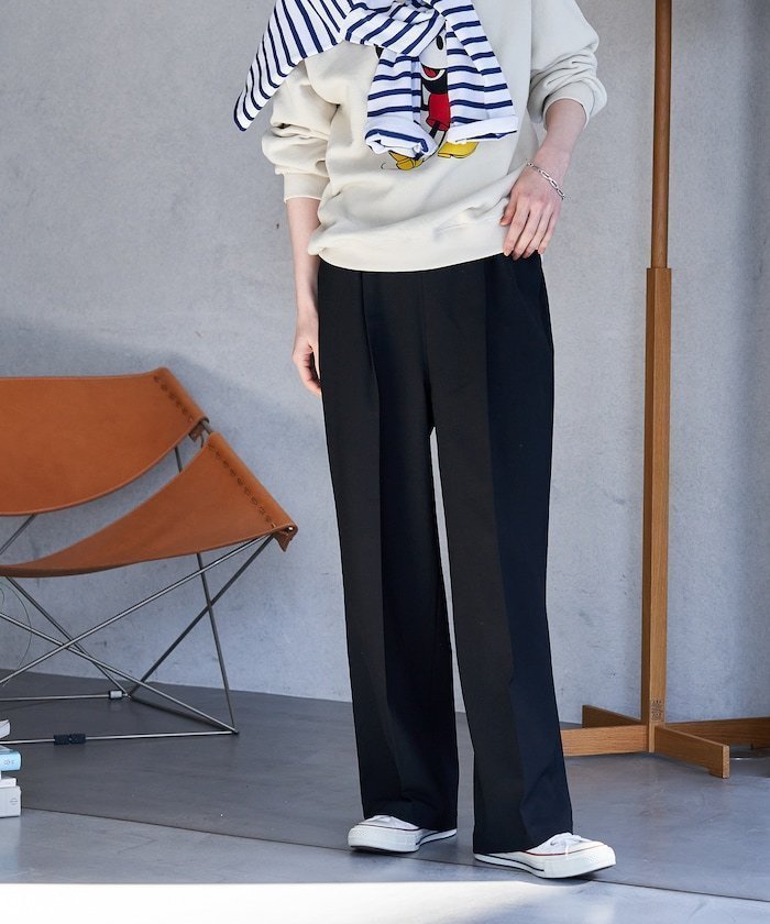 【フリークスストア/FREAK'S STORE】の接触冷感/UVカット LINEN TOUCH タック イージーパンツ インテリア・キッズ・メンズ・レディースファッション・服の通販 founy(ファウニー) 　ファッション　Fashion　レディースファッション　Fashion for Women　パンツ　Pants & Trousers　2026年　2026　2026春夏・S/S　Spring/Summer 2026 SS26　セットアップ　Set-Up, Coordinated Outfit　センター　Center, Center Line　リネン　Linen, Linen Fabric　夏　Summer　S/S・春夏　SS, Spring/Summer, Warm Season　ブラック|ID: prp329100004981670 ipo3291000000037323582