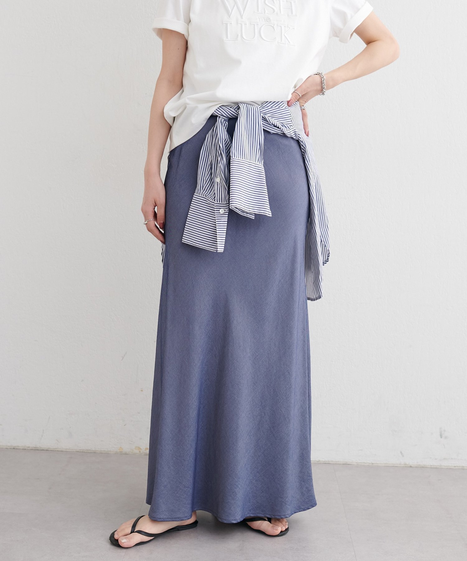 【ラルタ/LARUTA】のシャンブレースカート インテリア・キッズ・メンズ・レディースファッション・服の通販 founy(ファウニー) 　ファッション　Fashion　レディースファッション　Fashion for Women　スカート　Skirts　サンダル　Sandals, Summer Shoes　シャンブレー　Chambray, Denim-Like Fabric　シンプル　Simple, Minimal　ジャケット　Jacket, Outerwear　とろみ　Fluid, Flowy Fabric　タンク　Tank Top, Sleeveless Top　ミュール　Mule, Backless Shoes　メッシュ　Mesh, Net Fabric　リラックス　Relax, Relaxed Fit　再入荷　Restock / Back in Stock　おすすめ　Recommended / Our Picks　夏　Summer　エレガント 上品　Elegant　2026年　2026　2026春夏・S/S　Spring/Summer 2026 SS26　ブルー|ID: prp329100004981673 ipo3291000000037323609