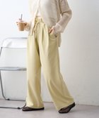 【チャオパニックティピー/CIAOPANIC TYPY】の【接触冷感/5サイズ展開】テックリネンウエスト紐ベルトワイドイージースラックス 大人の最旬トレンドファッション＆コーディネート founy(ファウニー) ファッション Fashion レディースファッション Fashion for Women ベルト&ウエストマーク Belts & Waist Accessories コンパクト Compact, Small Size サンダル Sandals, Summer Shoes ストレート Straight, Straight Cut スニーカー Sneakers, Trainers リラックス Relax, Relaxed Fit ループ Loop, Loop Knit ワイド Wide, Wide Fit おすすめ Recommended / Our Picks thumbnail イエロー|ID: prp329100004981674 ipo3291000000037323614