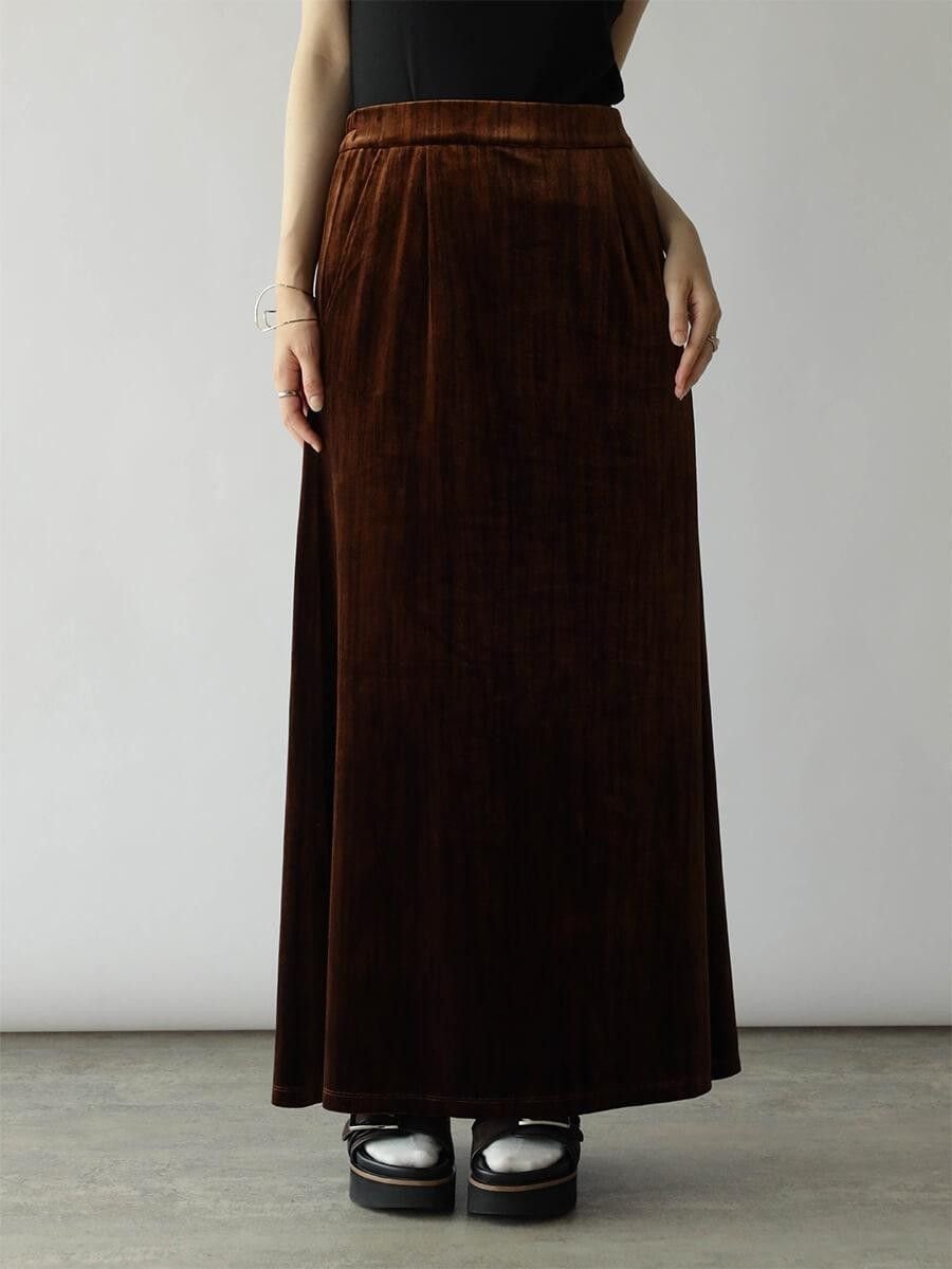 【ラシュッド/LASUD】のベロアIラインロングスカート 大人の最旬トレンドファッション＆コーディネート founy(ファウニー) 　ファッション　Fashion　レディースファッション　Fashion for Women　スカート　Skirts　ロングスカート　Long Skirts / Maxi & Midi Skirts　スリット　Slit, Slit Detail　ベロア　Velour, Soft Velvet　ロング　Long, Long-Length　エレガント 上品　Elegant　 other-1|ID: prp329100004981677 ipo3291000000037323646