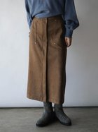 【ラシュッド/LASUD】のフェイクスエードタイトスカート 大人の最旬トレンドファッション＆コーディネート founy(ファウニー) ファッション Fashion レディースファッション Fashion for Women スカート Skirts おすすめ Recommended / Our Picks ジャケット Jacket, Outerwear スリット Slit, Slit Detail タイトスカート Pencil Skirt, Tight Skirt ビッグ Big, Oversized フロント Front, Front Design エレガント 上品 Elegant thumbnail ブラウン|ID: prp329100004981679 ipo3291000000037323653