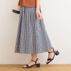 【リリアンビューティエクラ/Liliane Burty ECLAT】の【洗える】ギンガムチェックオールゴムスカート ダークブルー|ID: prp329100004981688 ipo3291000000037323682