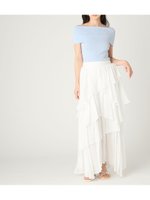 【フレイ アイディー/FRAY I.D】の2wayアシンメトリーティアードスカート 大人の最旬トレンドファッション＆コーディネート founy(ファウニー) ファッション Fashion レディースファッション Fashion for Women スカート Skirts ティアードスカート Tiered Skirts おすすめ Recommended / Our Picks アシンメトリー Asymmetrical Style ストライプ Stripe, Striped Pattern スマート Smart, Elegant ティアードスカート Tiered Skirt, Flounced Skirt フェミニン Feminine, Girly フロント Front, Front Design エレガント 上品 Elegant |ID:prp329100004981692