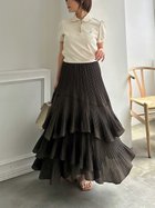 【スナイデル/SNIDEL】のボリュームティアードスカート 大人の最旬トレンドファッション＆コーディネート founy(ファウニー) ファッション Fashion レディースファッション Fashion for Women スカート Skirts ティアードスカート Tiered Skirts アシンメトリー Asymmetrical Style ウェーブ Wavy Pattern ストレート Straight, Straight Cut スマート Smart, Elegant ティアード Tiered, Tiered Style プリーツ Pleats, Pleated ロング Long, Long-Length おすすめ Recommended / Our Picks 旅行 Travel thumbnail BRW[058]|ID: prp329100004981695 ipo3291000000037323712