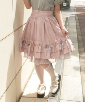 【アクシーズファム/axes femme】のサテンリボンフレアスカート 大人の最旬トレンドファッション＆コーディネート founy(ファウニー) ファッション Fashion レディースファッション Fashion for Women スカート Skirts Aライン・フレアスカート A-Line & Flared Skirts おすすめ Recommended / Our Picks カットソー Cut and Sewn Top コンパクト Compact, Small Size チュール Tulip, Tulip Motif バランス Balance, Style Balance フィット Fit, Slim Fit リボン Ribbon, Bow レース Lace, Lace Fabric |ID:prp329100004981699