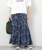 【ジャーナルスタンダード レリューム/JOURNAL STANDARD relume】のバイカラーリーフプリントスカート 大人の最旬トレンドファッション＆コーディネート founy(ファウニー) ファッション Fashion レディースファッション Fashion for Women スカート Skirts 2026年 2026 2026春夏・S/S Spring/Summer 2026 SS26 シンプル Simple, Minimal マーメイド Mermaid, Fishtail Silhouette ロング Long, Long-Length thumbnail ブルー A|ID: prp329100004981721 ipo3291000000037323841