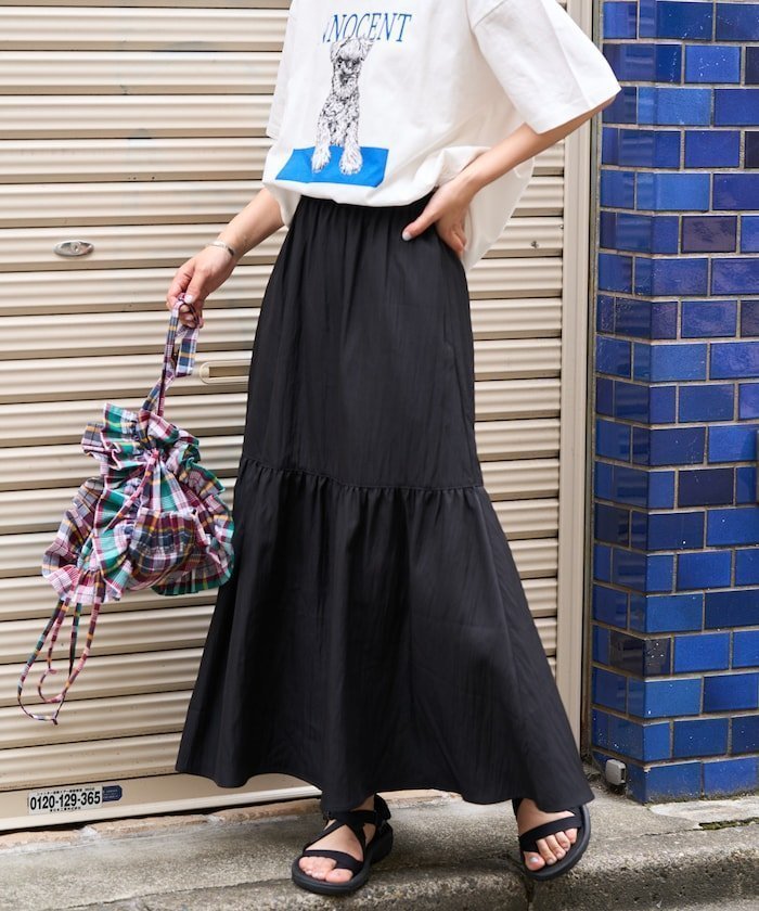 【フリークスストア/FREAK'S STORE】の接触冷感/吸水速乾/抗ピリング/マシーンウォッシャブル SUMMERCOOL ティアードスカート 25SS 大人の最旬トレンドファッション＆コーディネート founy(ファウニー) 　ファッション　Fashion　レディースファッション　Fashion for Women　スカート　Skirts　ティアードスカート　Tiered Skirts　2025年　2025　2025春夏・S/S　Spring/Summer 2025 SS25　キャミソール　Camisole, Spaghetti Strap Top　ギャザー　Gathered, Ruffled　サロペット　Overalls, Salopette　ジャケット　Jacket, Outerwear　セットアップ　Set-Up, Coordinated Outfit　ティアードスカート　Tiered Skirt, Flounced Skirt　バランス　Balance, Style Balance　リボン　Ribbon, Bow　吸水　Absorbent, Quick-Dry　夏　Summer　S/S・春夏　SS, Spring/Summer, Warm Season　 other-1|ID: prp329100004981729 ipo3291000000037323868