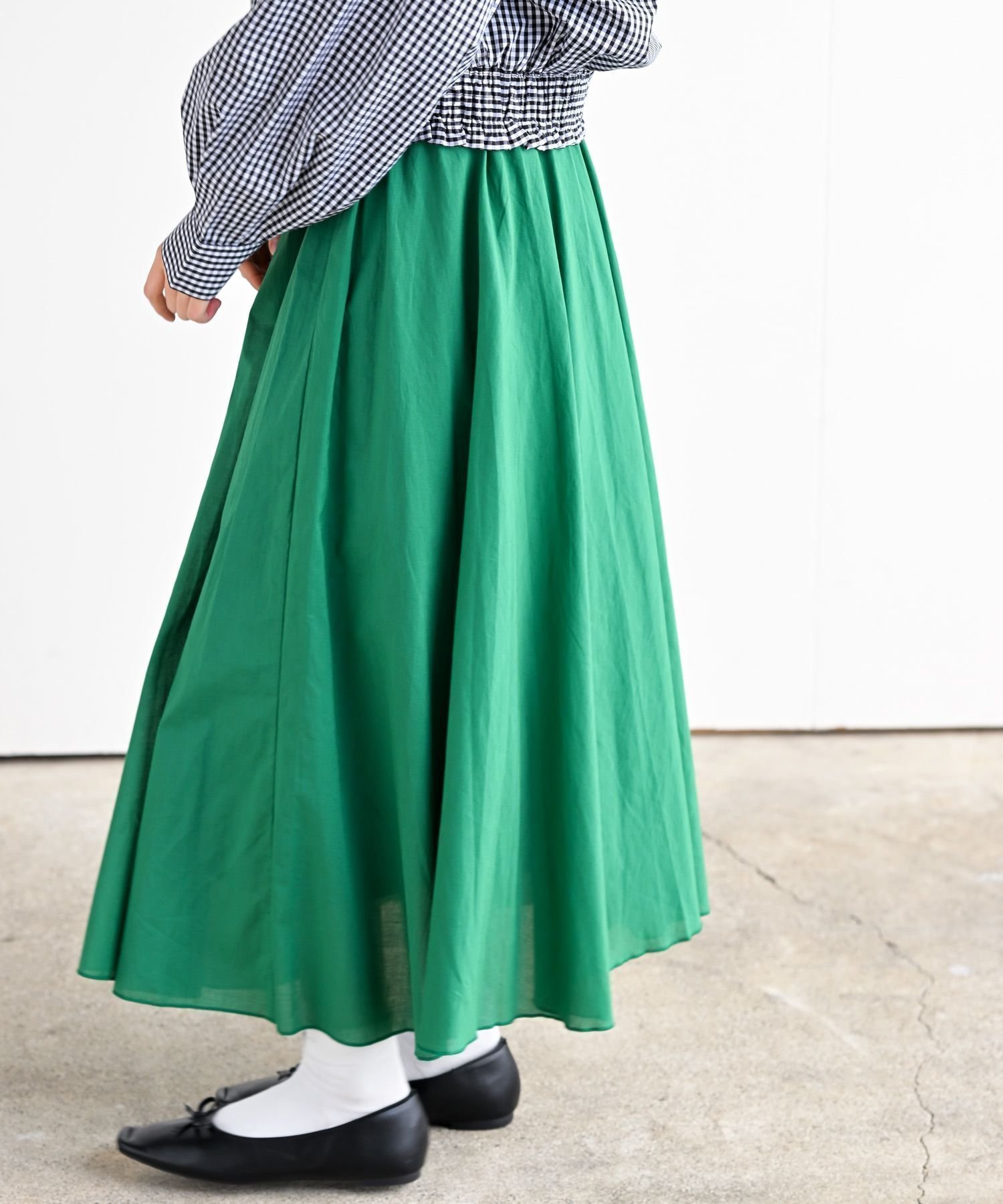 【アールピーエス/rps】のコットンマキシフレアースカート インテリア・キッズ・メンズ・レディースファッション・服の通販 founy(ファウニー) 　ファッション　Fashion　レディースファッション　Fashion for Women　スカート　Skirts　シンプル　Simple, Minimal　ストレッチ　Stretch, Stretchy Fabric　フレア　Flare, Flared　マキシ　Maxi, Full Length　ロング　Long, Long-Length　再入荷　Restock / Back in Stock　グリーン|ID: prp329100004981732 ipo3291000000037323890