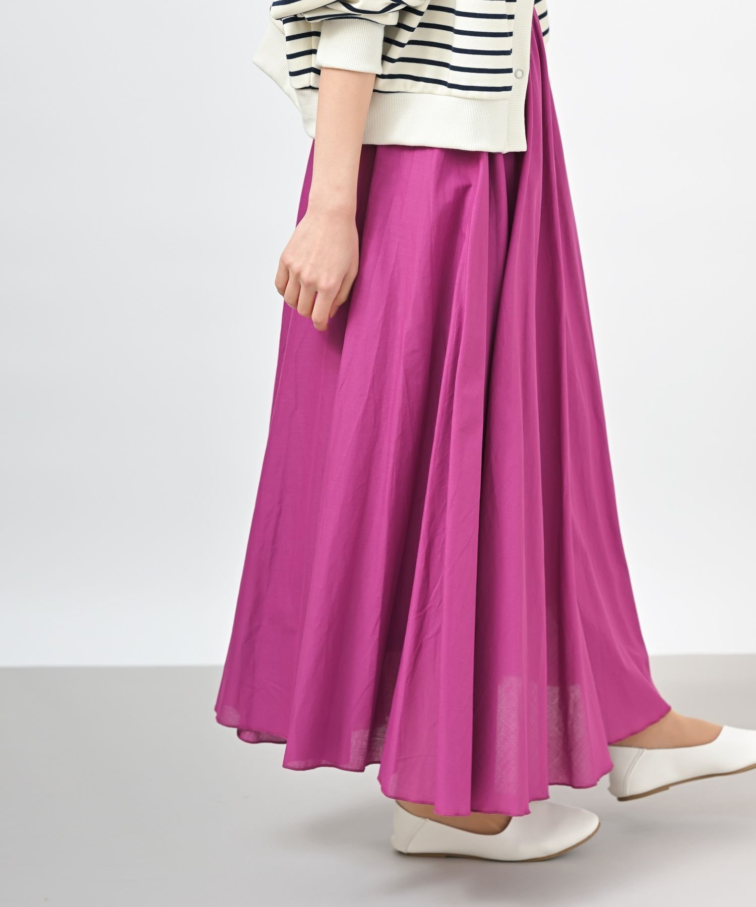 【アールピーエス/rps】のコットンマキシフレアースカート インテリア・キッズ・メンズ・レディースファッション・服の通販 founy(ファウニー) 　ファッション　Fashion　レディースファッション　Fashion for Women　スカート　Skirts　シンプル　Simple, Minimal　ストレッチ　Stretch, Stretchy Fabric　フレア　Flare, Flared　マキシ　Maxi, Full Length　ロング　Long, Long-Length　再入荷　Restock / Back in Stock　キャンディピンク|ID: prp329100004981732 ipo3291000000037323893