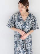 【テチチ/Te chichi】の【LIBERTY FABRICS】Vネックフレアワンピース 大人の最旬トレンドファッション＆コーディネート founy(ファウニー) ファッション Fashion レディースファッション Fashion for Women ワンピース Dresses カーディガン Cardigan, Knitwear サンダル Sandals, Summer Shoes シューズ Shoes, Footwear ジャケット Jacket, Outerwear フラット Flat, Flat Shoes フレア Flare, Flared ブロック Block, Solid Block Pattern プリント Print, Printed Pattern マーガレット Marguerite, Daisy Pattern thumbnail ネイビー|ID: prp329100004981770 ipo3291000000037324025