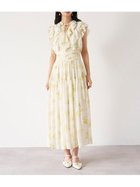 【リリーブラウン/Lily Brown】のフラワープリントプリーツワンピース 大人の最旬トレンドファッション＆コーディネート founy(ファウニー) ファッション Fashion レディースファッション Fashion for Women ワンピース Dresses インナー Innerwear 春 Spring シフォン Chiffon, Lightweight Fabric シャーリング Shirring, Ruched スタンド Stand Collar, Upright Stand スマート Smart, Elegant フェミニン Feminine, Girly ラッフル Ruffle, Frill エレガント 上品 Elegant thumbnail YEL[032]|ID: prp329100004981774 ipo3291000000037324040