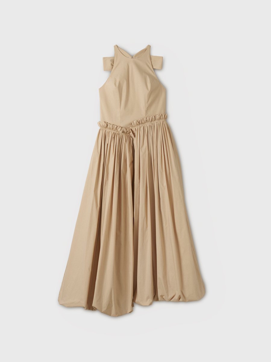 【エイミーイストワール/eimy istoire】のLYRA DRESS インテリア・キッズ・メンズ・レディースファッション・服の通販 founy(ファウニー) 　ファッション　Fashion　レディースファッション　Fashion for Women　ワンピース　Dresses　フォーマル・パーティードレス・結婚式用ドレス　Elegant & Casual Dresses　カーディガン　Cardigan, Knitwear　ガーデン　Garden, Gardening　ギャザー　Gathered, Ruffled　サンダル　Sandals, Summer Shoes　ショルダー　Shoulder, Shoulder Strap　ドレス　Dress, One-Piece　フリル　Frill, Ruffle　フレア　Flare, Flared　ボレロ　Bolero, Short Cardigan　モダン　Modern, Contemporary　リゾート　Resort, Vacation Style　ロング　Long, Long-Length　再入荷　Restock / Back in Stock　BEIGE|ID: prp329100004981781 ipo3291000000037324066