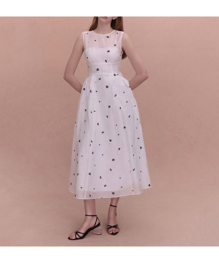 【エイミーイストワール/eimy istoire】のGYPSOPHILE DRESS インテリア・キッズ・メンズ・レディースファッション・服の通販 founy(ファウニー) https://founy.com/ ファッション Fashion レディースファッション Fashion for Women ワンピース Dresses フォーマル・パーティードレス・結婚式用ドレス Elegant & Casual Dresses オーガンジー Organza Fabric 春 Spring カーディガン Cardigan, Knitwear クラシカル Classical, Vintage-Inspired サンダル Sandals, Summer Shoes シンプル Simple, Minimal デコルテ Décolleté, Neckline ドレス Dress, One-Piece ノースリーブ Sleeveless, No-Sleeve フレア Flare, Flared ロング Long, Long-Length S/S・春夏 SS, Spring/Summer, Warm Season 再入荷 Restock / Back in Stock 夏 Summer |ID: prp329100004981782 ipo3291000000037324068