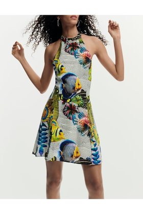 【デシグアル/Desigual】のノースリーブドレス by クリスチャン・ラクロワ 大人の最旬トレンドファッション＆コーディネート founy(ファウニー) ファッション Fashion レディースファッション Fashion for Women トップス・カットソー Cut & Sew Tops キャミソール&ノースリーブ Camisoles & Sleeveless Tops ワンピース Dresses フォーマル・パーティードレス・結婚式用ドレス Elegant & Casual Dresses カラフル Colorful Design シューズ Shoes, Footwear ショート Short, Short Length デニム Denim, Jeans Material ドレス Dress, One-Piece ノースリーブ Sleeveless, No-Sleeve パターン Pattern, Design Print パッチワーク Patchwork, Mixed Fabric フラワー Flower, Floral プリント Print, Printed Pattern メンズ Men's, Menswear |ID:prp329100004981801