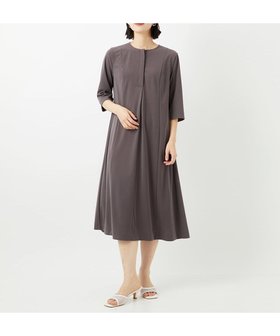 【メゾン ド サンク/Maison de CINQ】のドライタッチジャージーフレアワンピース 大人の最旬トレンドファッション＆コーディネート founy(ファウニー) ファッション Fashion レディースファッション Fashion for Women ワンピース Dresses エレガント 上品 Elegant 春 Spring 秋 Autumn カーディガン Cardigan, Knitwear キャップ Cap, Baseball Cap コンパクト Compact, Small Size ジャケット Jacket, Outerwear ストラップサンダル Strappy Sandals, Strap Sandals スニーカー Sneakers, Trainers ネックレス Necklace, Pendant Necklace フィット Fit, Slim Fit フレア Flare, Flared ベスト Vest, Waistcoat ポケット Pocket, Pocket Detail リラックス Relax, Relaxed Fit 冬 Winter / This Winter おすすめ Recommended / Our Picks 夏 Summer |ID:prp329100004981805