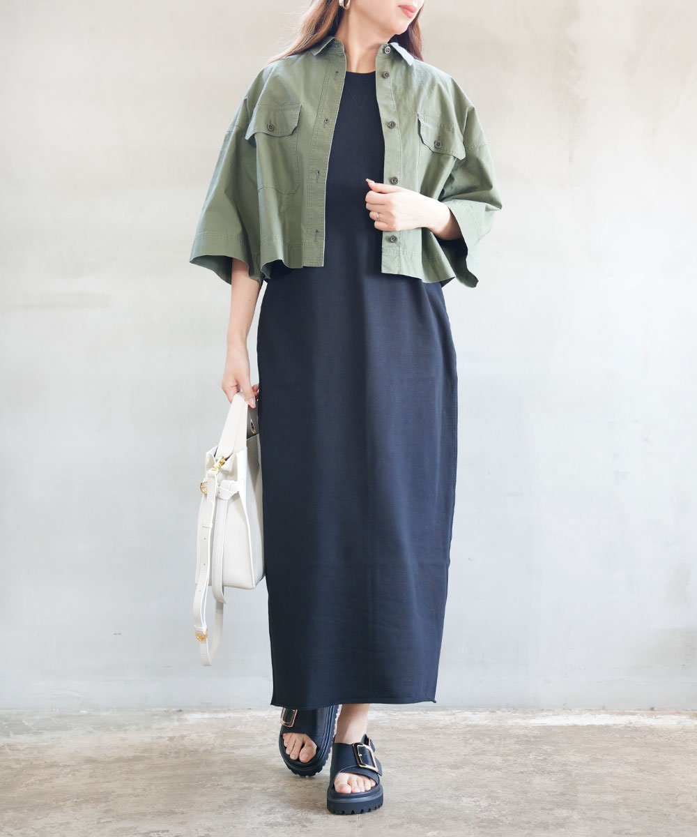 【ブルーコムブルー/BLEU COMME BLEU】のサクラ EXTRA FINE FLEECE OP インテリア・キッズ・メンズ・レディースファッション・服の通販 founy(ファウニー) 　ファッション　Fashion　レディースファッション　Fashion for Women　ワンピース　Dresses　アメリカン　American Style　スリーブ　Sleeve, Long Sleeve / Short Sleeve　デコルテ　Décolleté, Neckline　エレガント 上品　Elegant　990|ID: prp329100004981806 ipo3291000000037324141